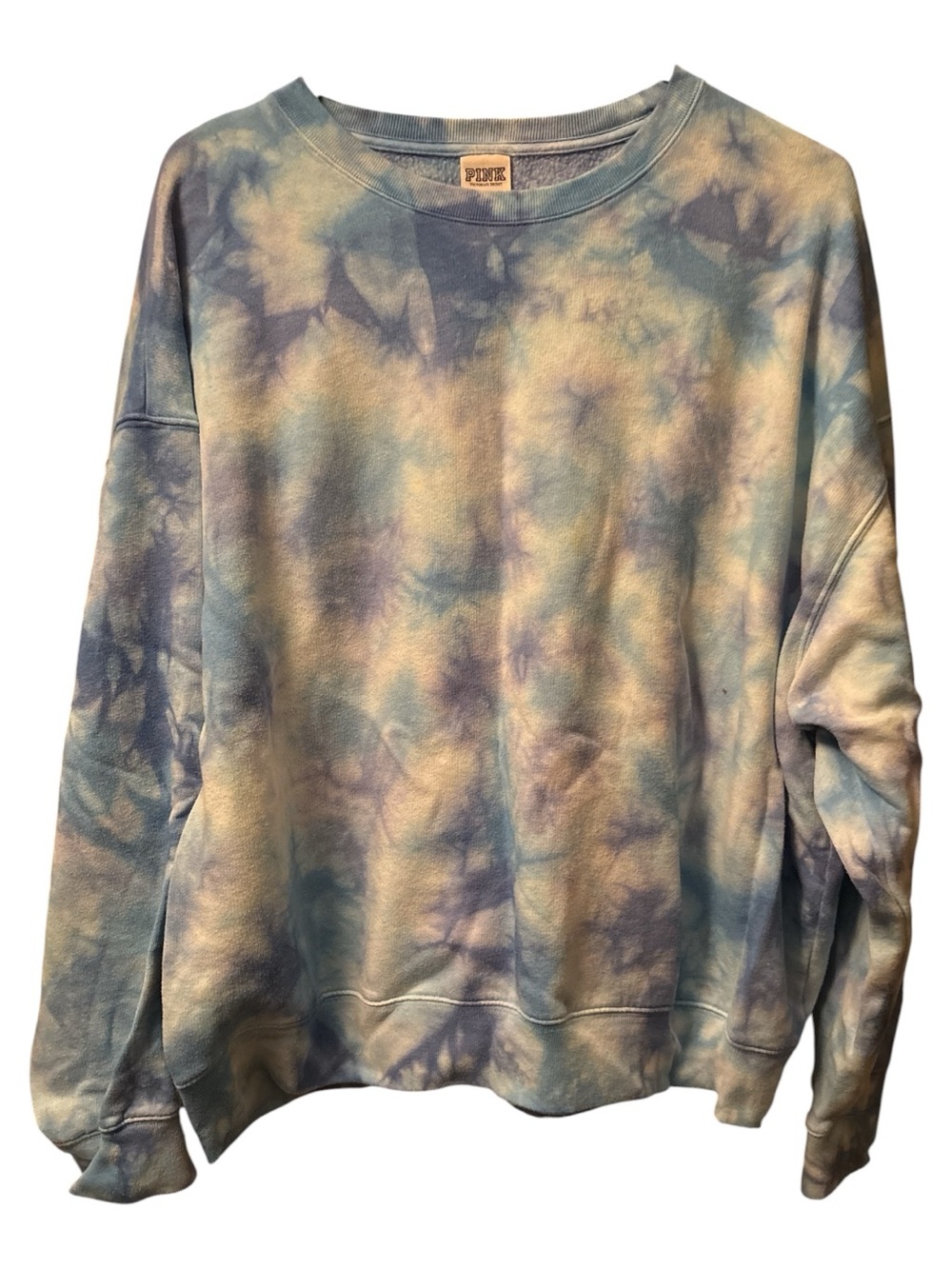 PINK Victoria's Secret Tie-Dye Crewneck Sweatshirt - Blue, Purple, Cream
